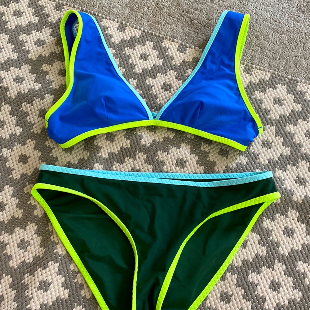 aerie color block bikini